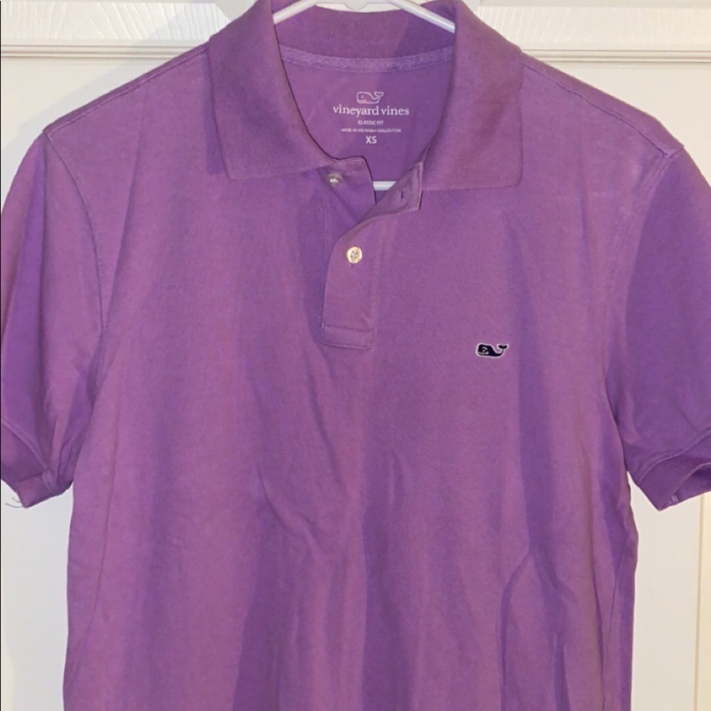 Vineyard Vines Men Polo Purple Shirt